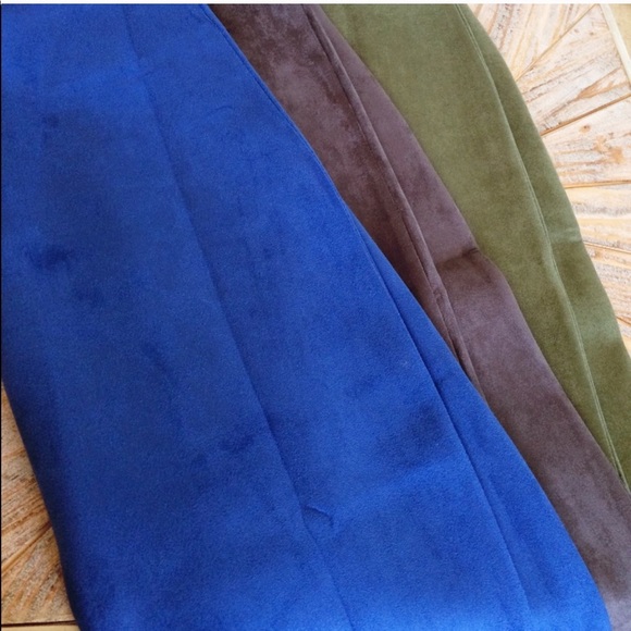 NWOT Faux Suede Midi Skirt in Various Colors - Picture 4 of 8